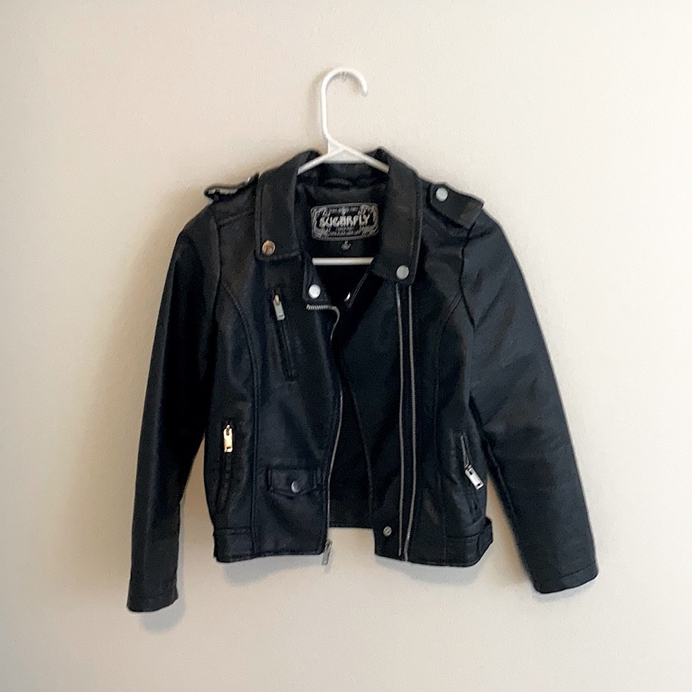Black leather jacket